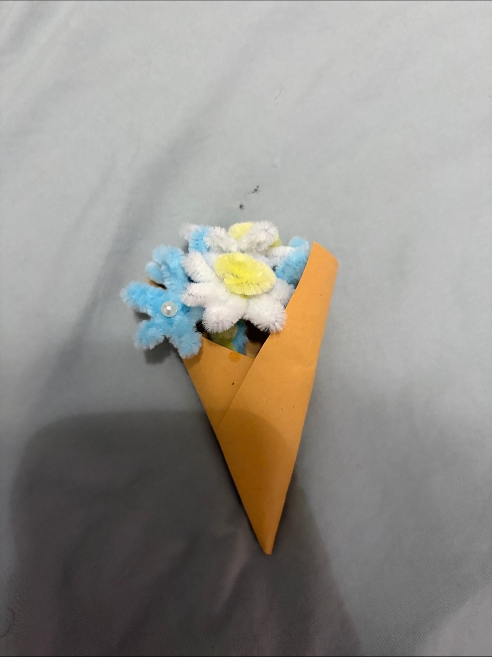 Hand Crafted Cute Mini Pipe Cleaner Flower Bouquet by Mia Steinfeld